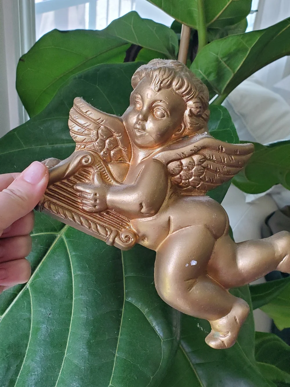 Gold Cherub Wall Accent Trio - Decorative Home Wall Decor